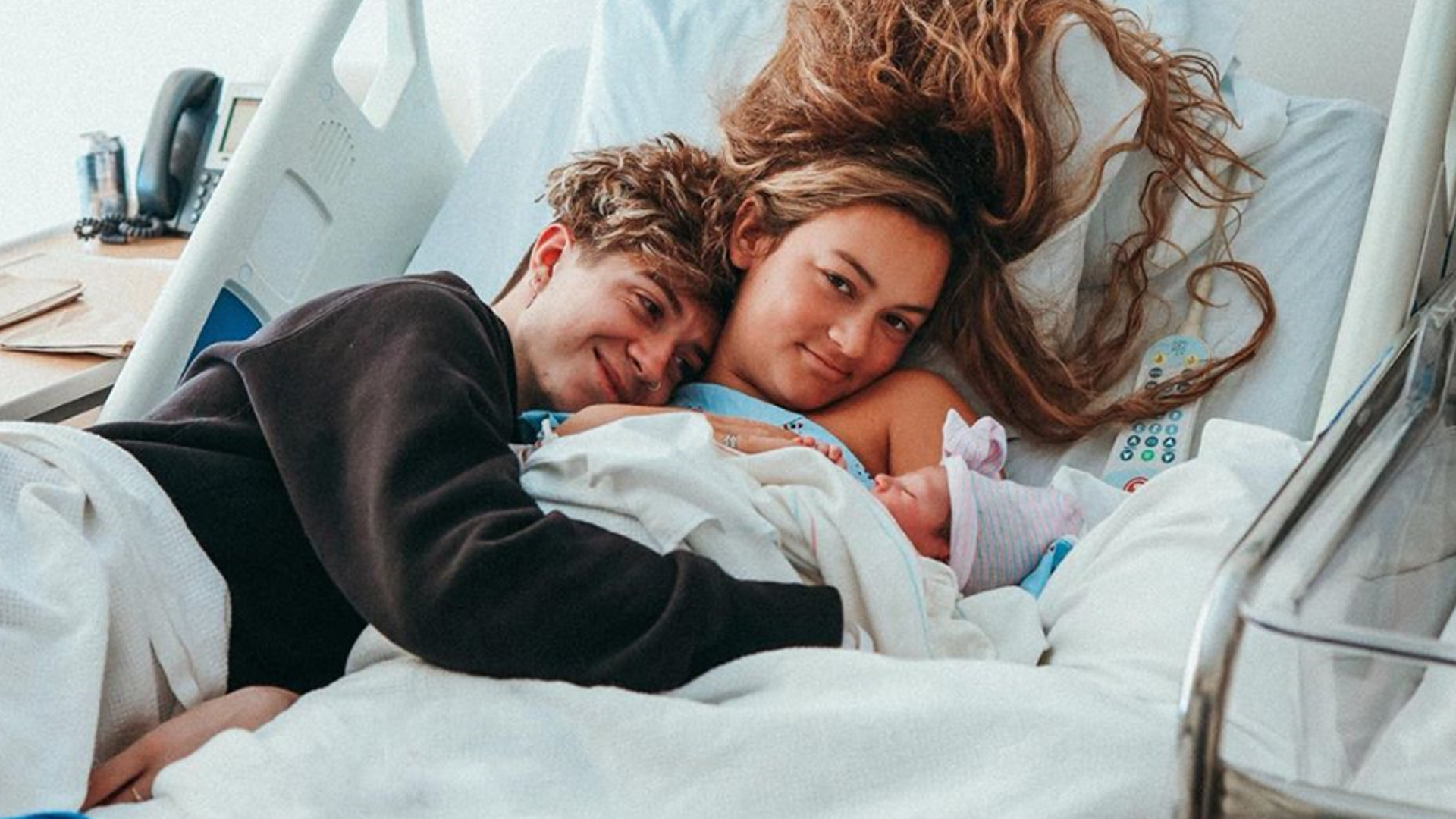Jack Avery with his wife and new baby (Instagram) Jack Avery with his wife and new baby