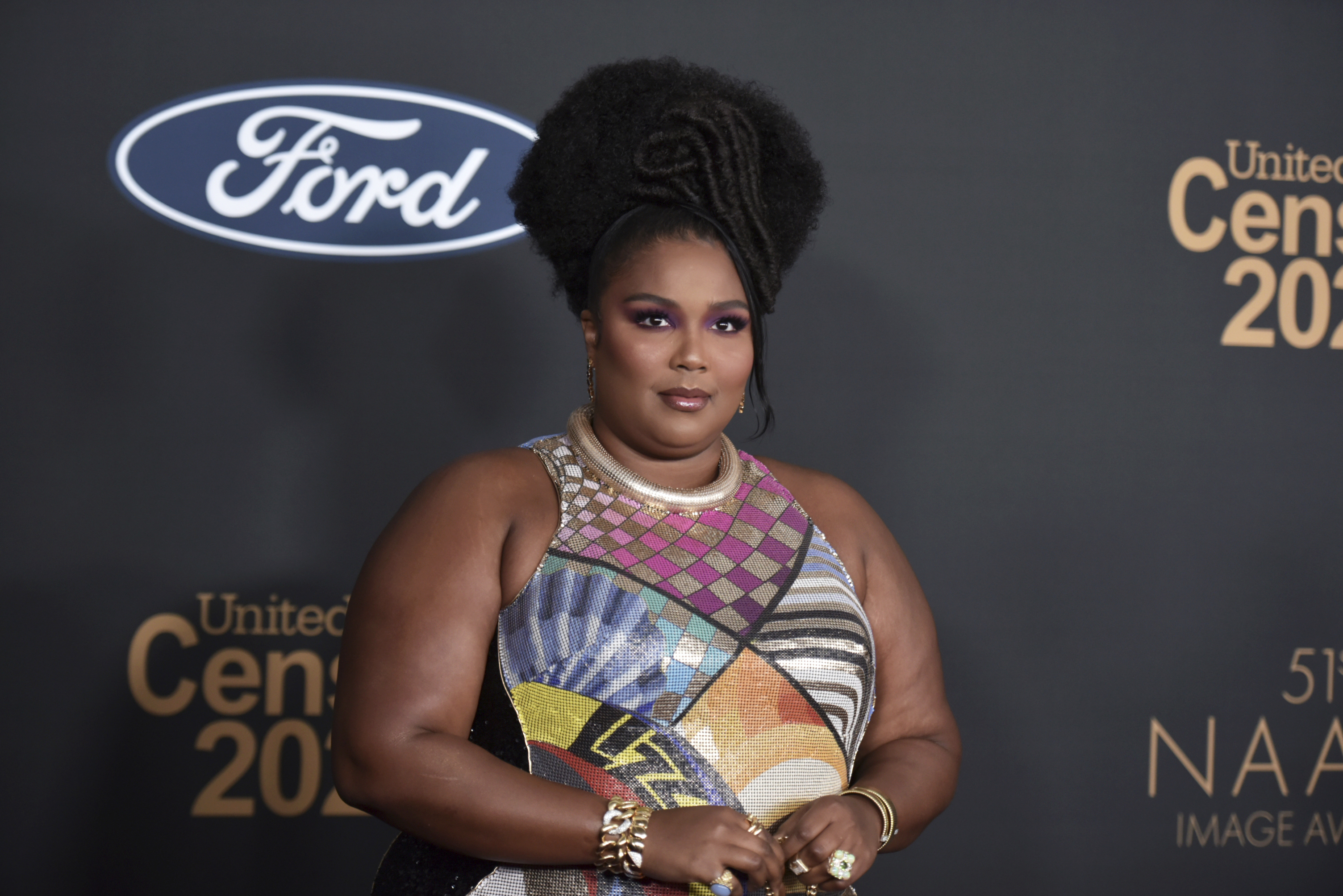 Lizzo arrives at the 51st NAACP Image Awards at the Pasadena Civic Auditorium on Saturday, Feb. 22, 2020, in Pasadena, Calif. (Photo by Richard Shotwell/Invision/AP)