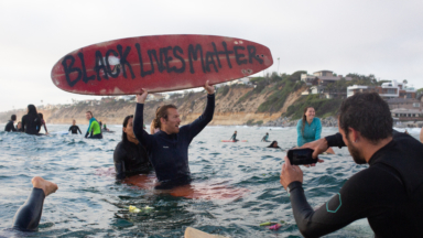 George Floyd's Life Honored At Paddle Out Ceremonies