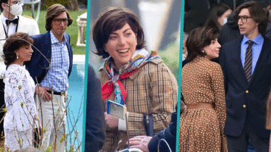 Lady Gaga & Adam Driver Film ‘House Of Gucci:’ See Behind-The-Scenes Set Photos
