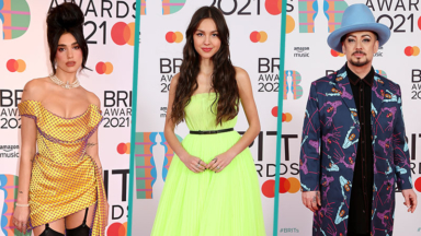 Dua Lipa, Olivia Rodrigo & More Sparkle On BRIT Awards Red Carpet