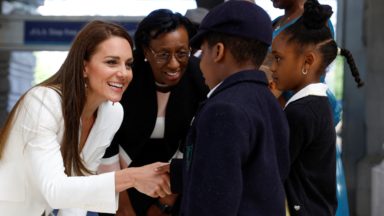Kate Middleton Wears White Power Suit To Meet With Children For Windrush Day