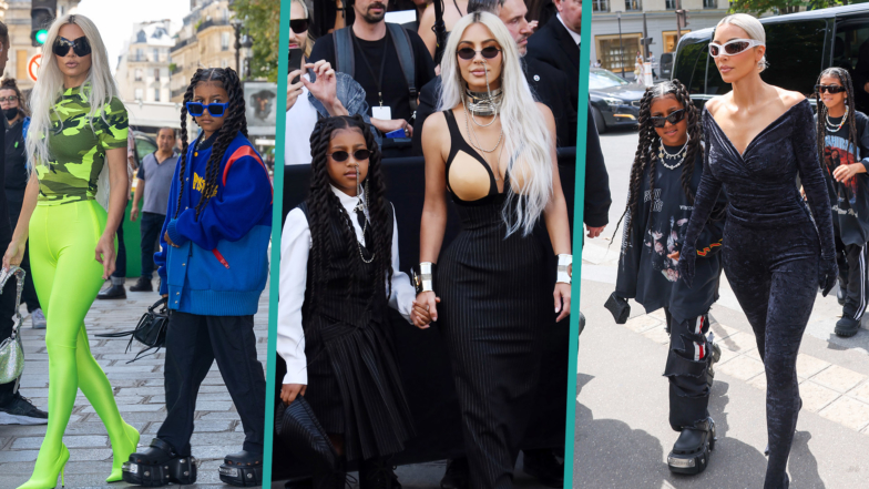 Kim Kardashian & Daughter North West's Paris Fashion