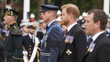 Prince Harry & Prince William Join King Charles, Princess Anne and Prince Andrew Walk With Queen Elizabeth's Funeral