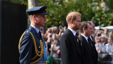 Prince William & Prince Harry Join King Charles To Escort Queen Elizabeth’s Coffin From Buckingham Palace to Westminster