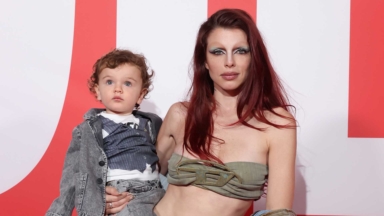 Julia Fox Brings Son Valentino To Milan Fashion Week