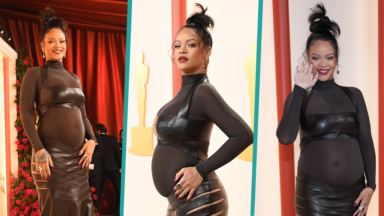Rihanna Glows Showing Off Her Baby Bump  At 2023 Oscars