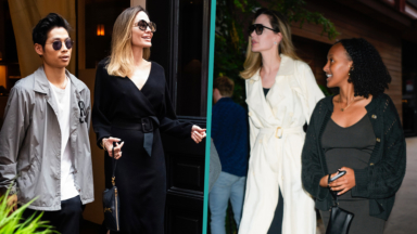 Angelina Jolie Steps Out With Daughter Zahara & Son Pax In New York City