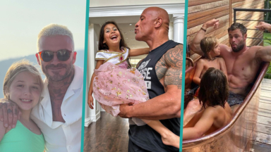 David Beckham, Dwayne Johnson, Chris Hemsworth & More Devoted Celebrity Dads