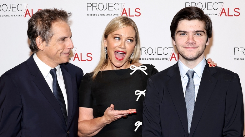 Ben Stiller & Christine Taylor's Rare Red Carpet Family Outing With Son Quinlin