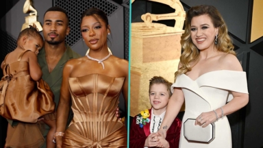 2024 Grammys: Kelly Clarkson, Victoria Monét & More Bring Kids To The Event