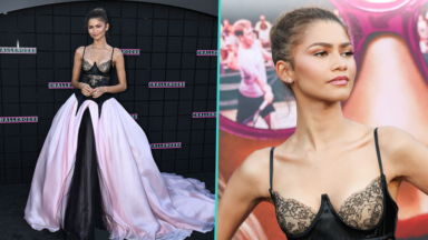 Zendaya Aces ‘Challengers’ Fashion In Lacy Vera Wang Gown At Los Angeles Premiere