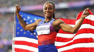 Sha'Carri Richardson Wins Her First Olympic Medal In 100-Meter Final In Paris
