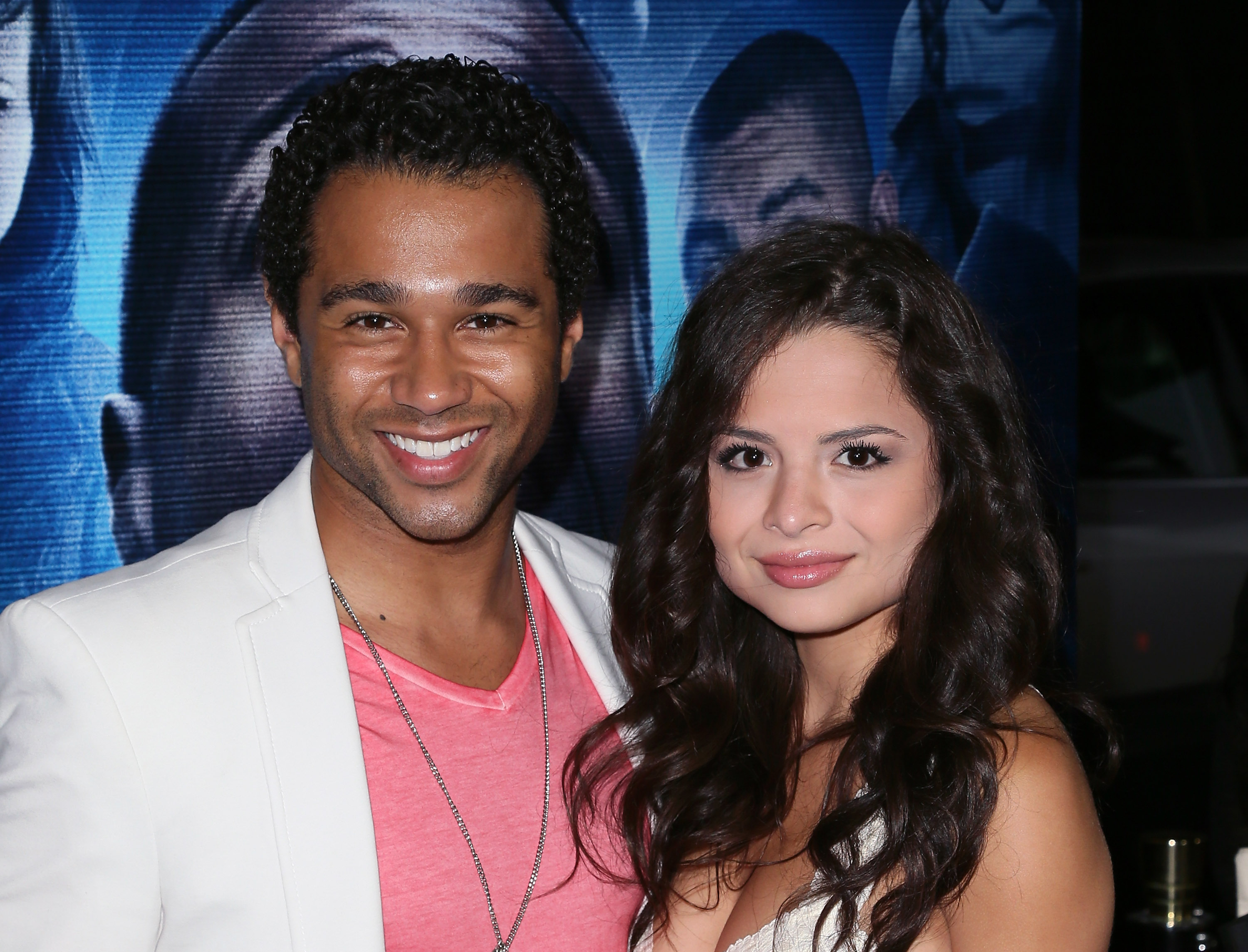 Corbin Bleu and Sasha Clements attend the premiere of Open Road Films’ ‘A Haunted House 2’ at Regal Cinemas L.A. Live on April 16, 2014 in Los Angeles