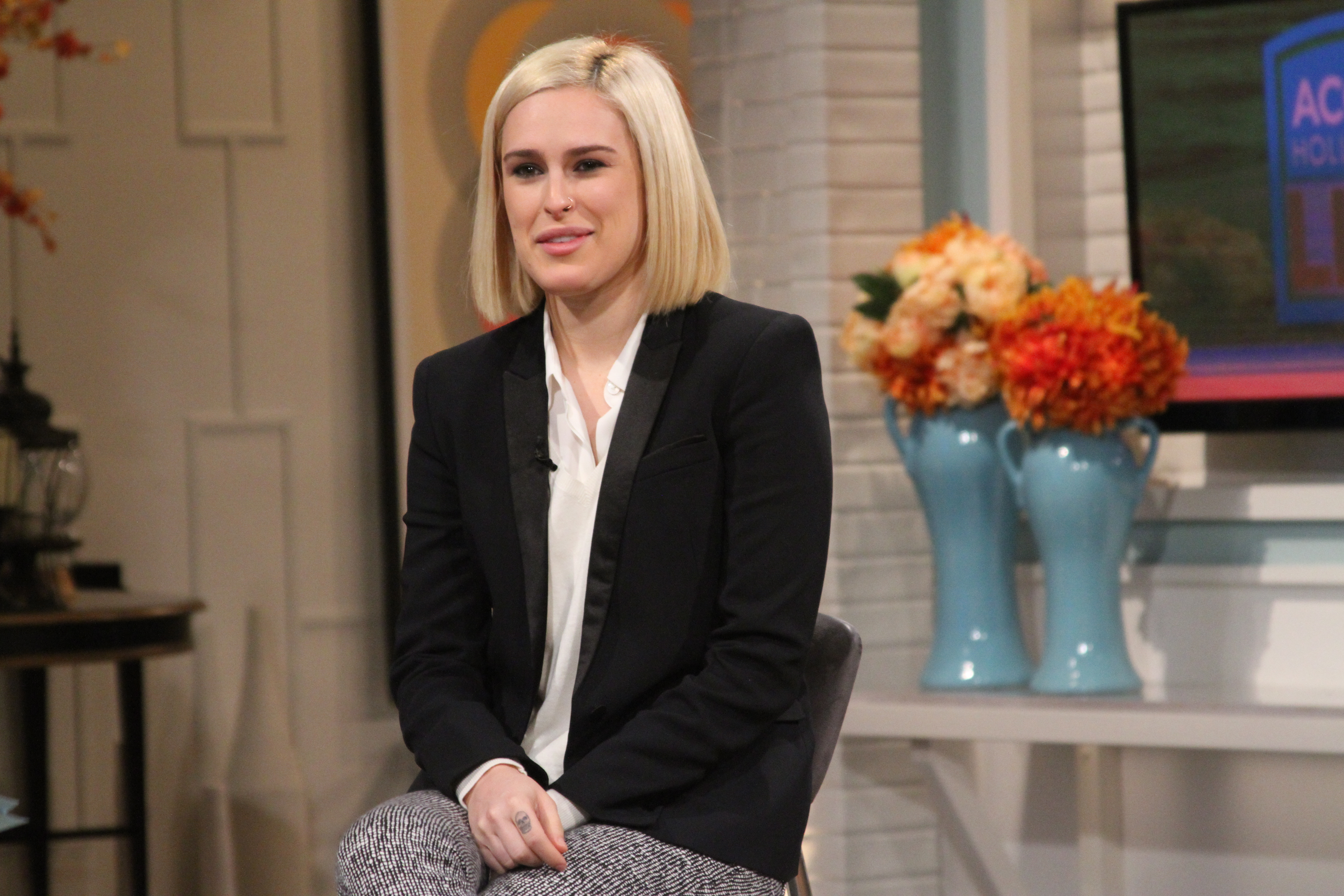 Rumer Willis on the set of Access Hollywood Live on November 13, 2014