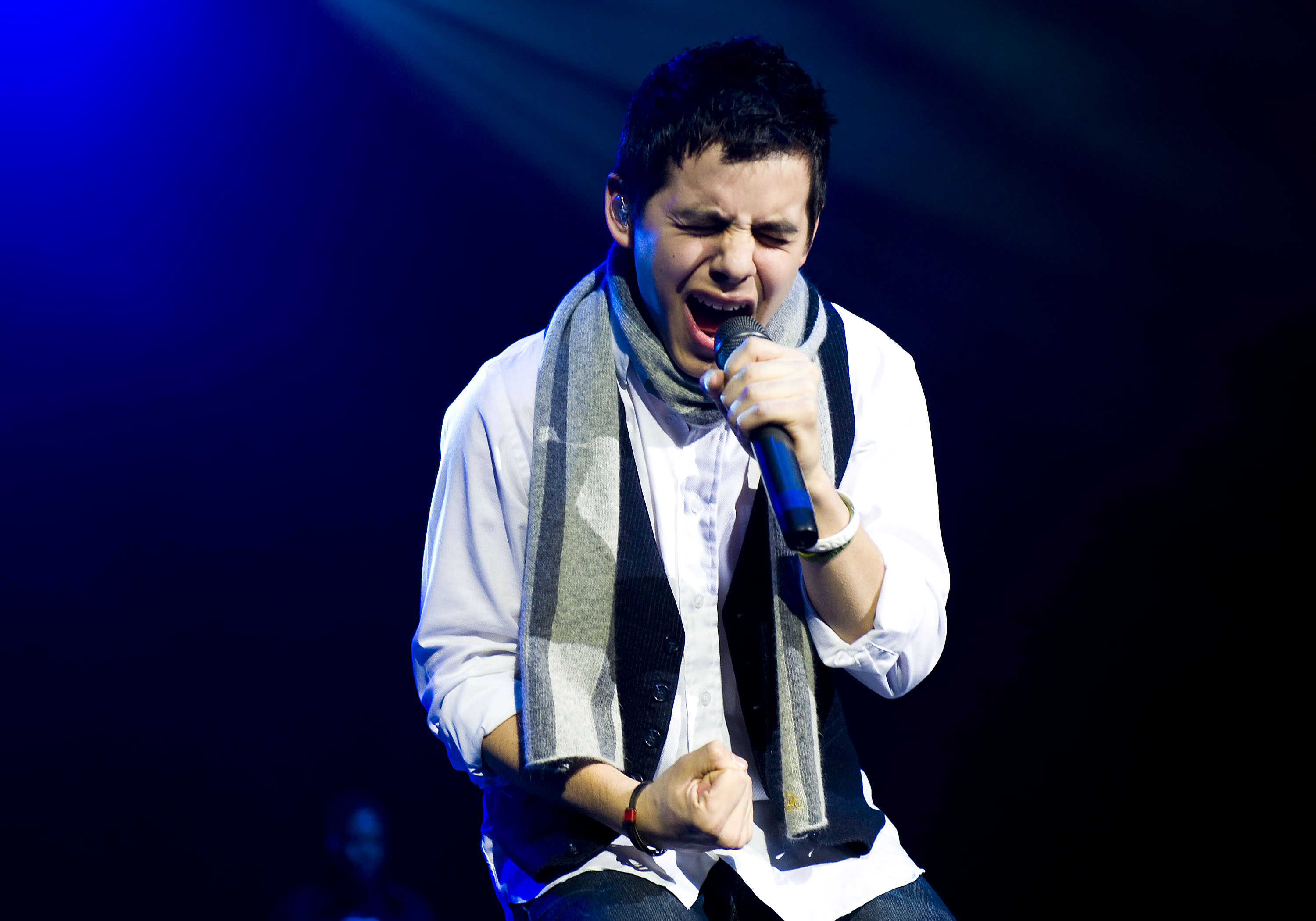 David Archuleta performs on stage during the Q102 Jingle Ball