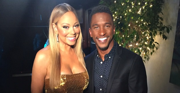Mariah Carey and Access Hollywood correspondent Scott Evans